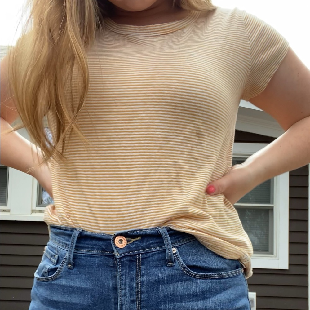 Yellow Striped Tee